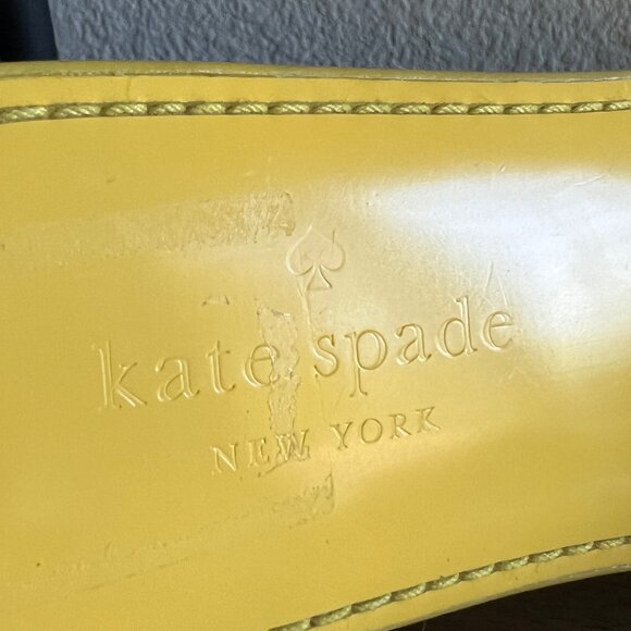 KATE SPADE Santana Flower Slide Sandal in Dandelion Yellow Size 9 NEW - Picture 5 of 9